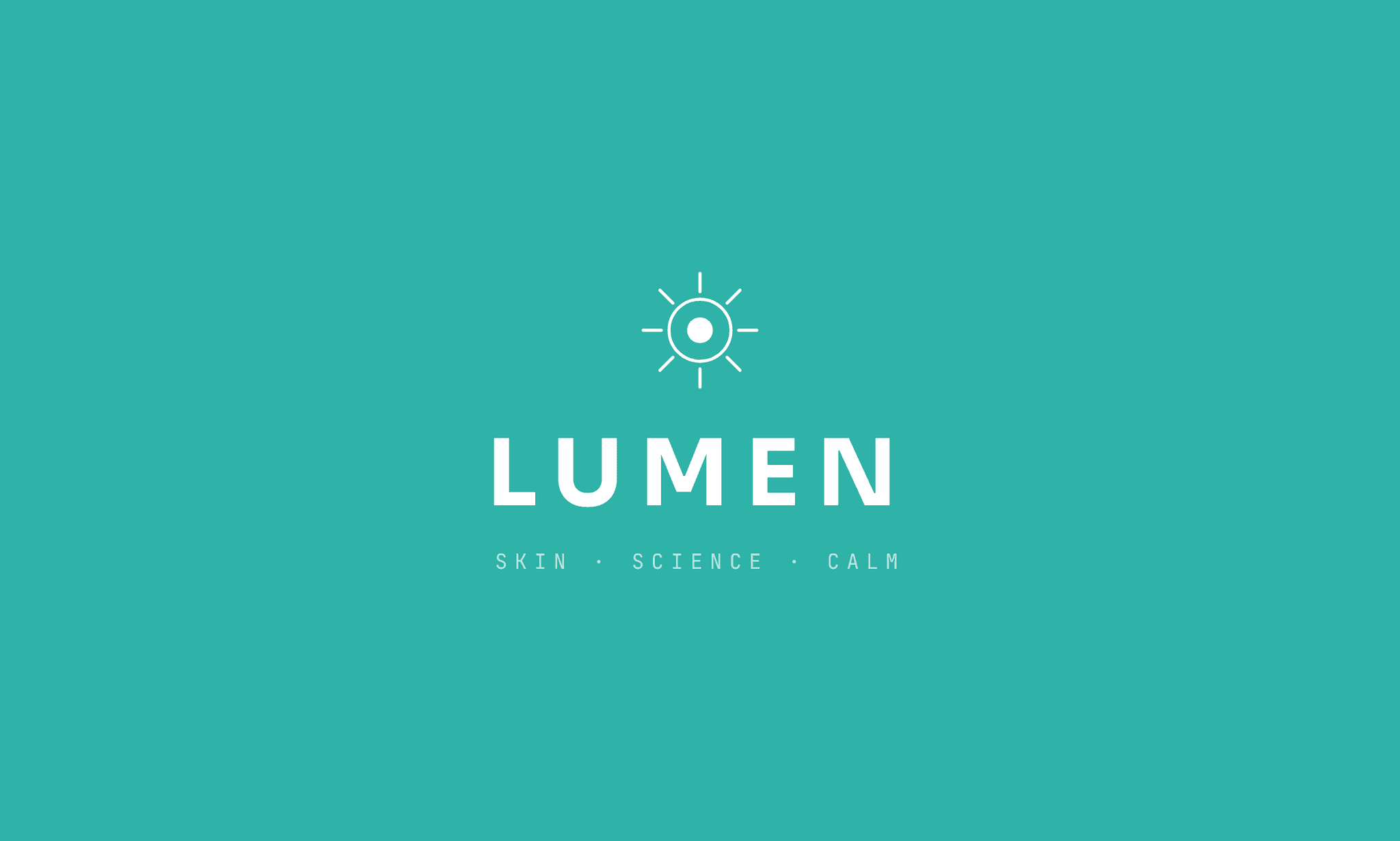 Lumen — A calm, clinical identity for a science-led skincare line.