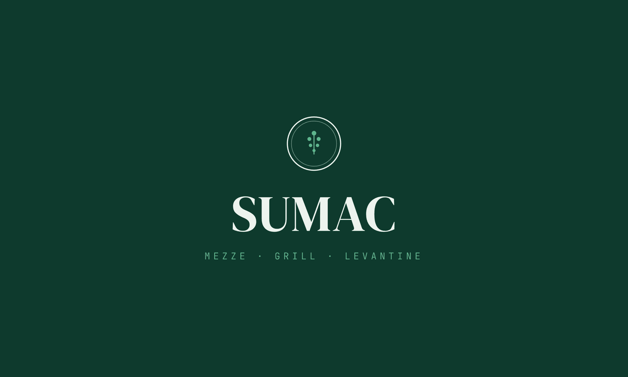 Sumac — A bold, type-led identity for a modern Levantine kitchen.