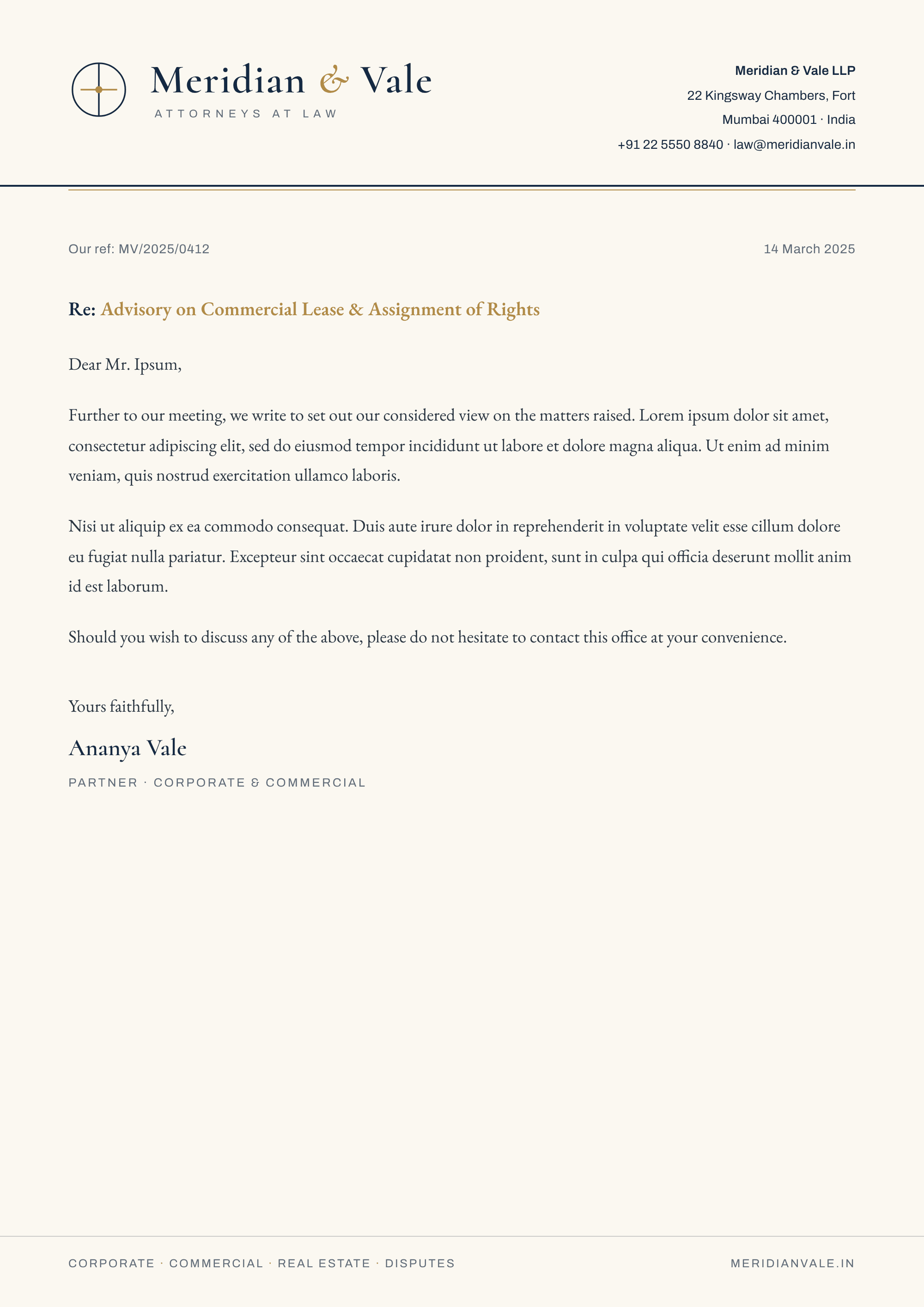 Meridian & Vale — deliverable 3